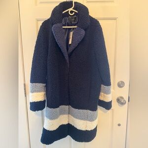 J. Crew Deep Blue Sherpa Coat